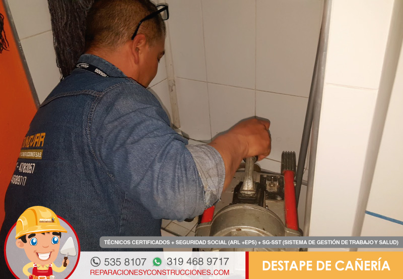 Destape de cañerias y cajas  de inspeccion