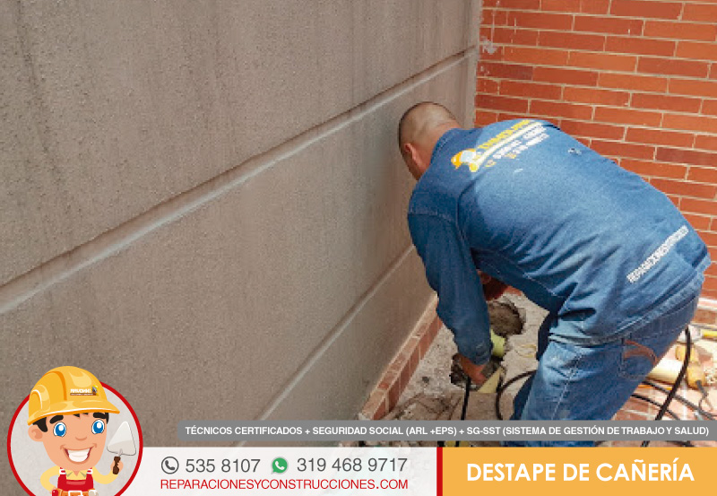 Destape de cañerias y cajas  de inspeccion