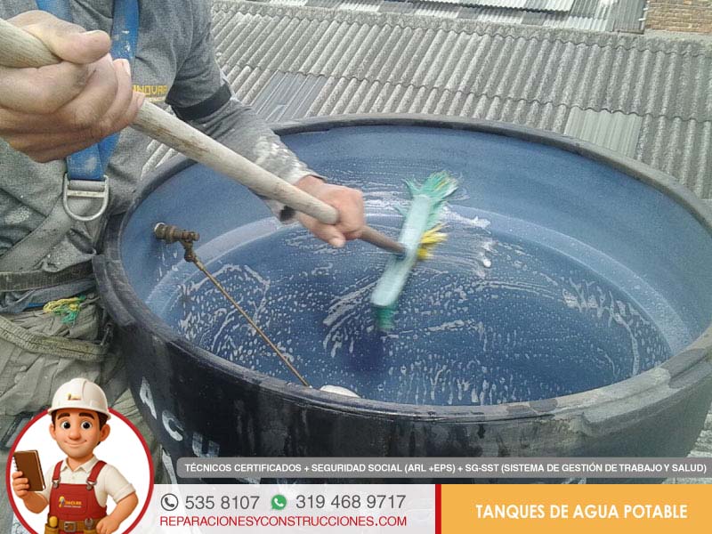 mantenmiento de tanques de agua potable