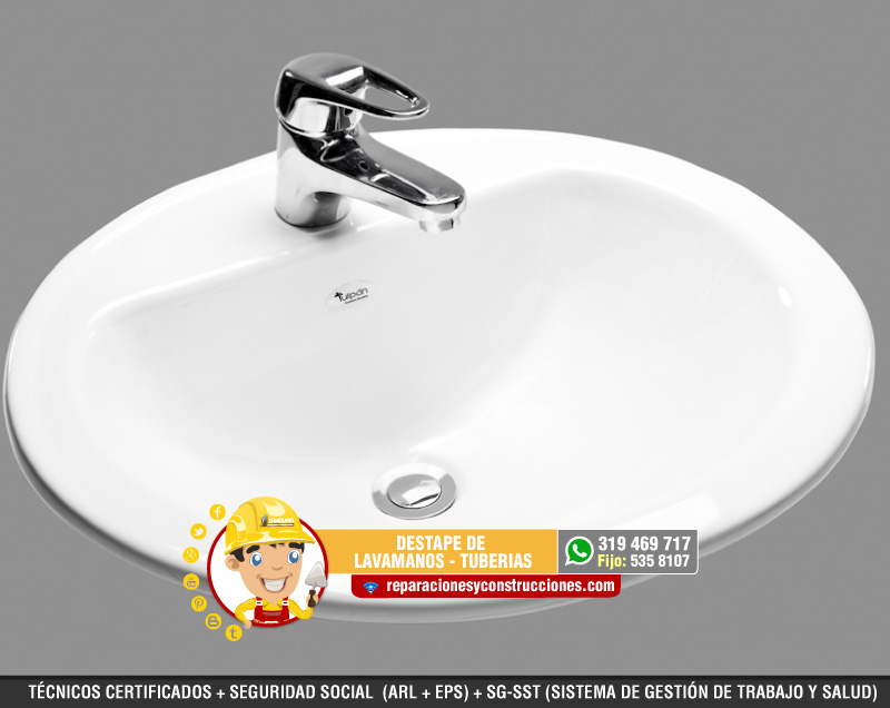 destape de lavamanos