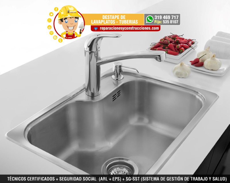Sondeo de cañerias lavaplatos