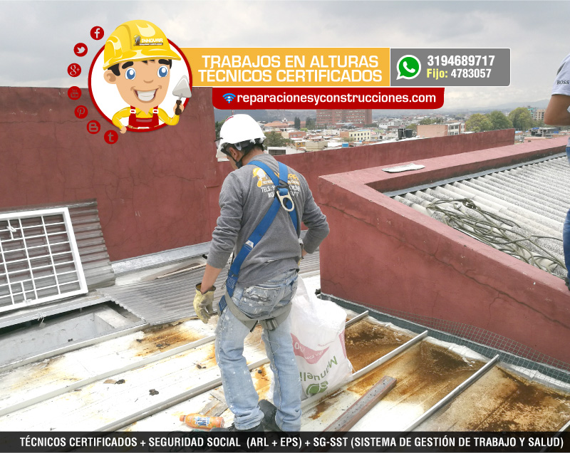 Instalación de tejas plásticas